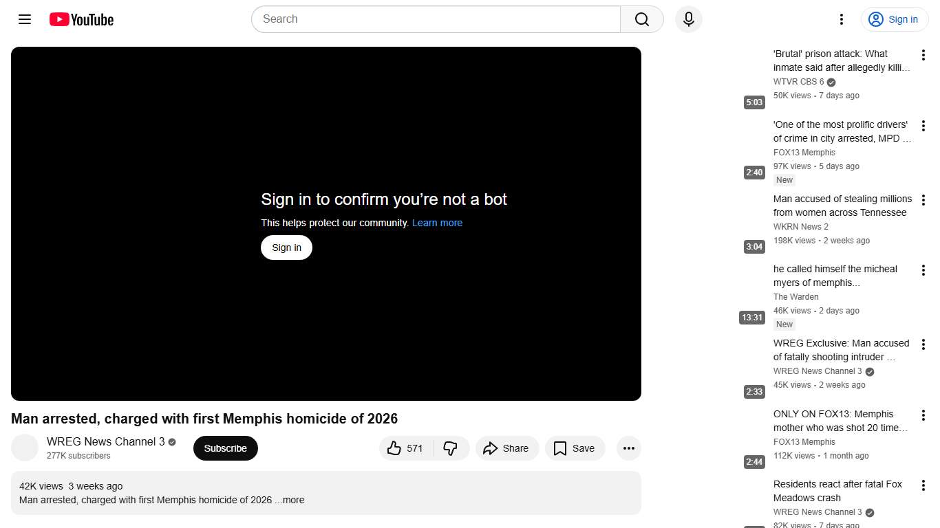 Man arrested, charged with first Memphis homicide of 2026 - YouTube